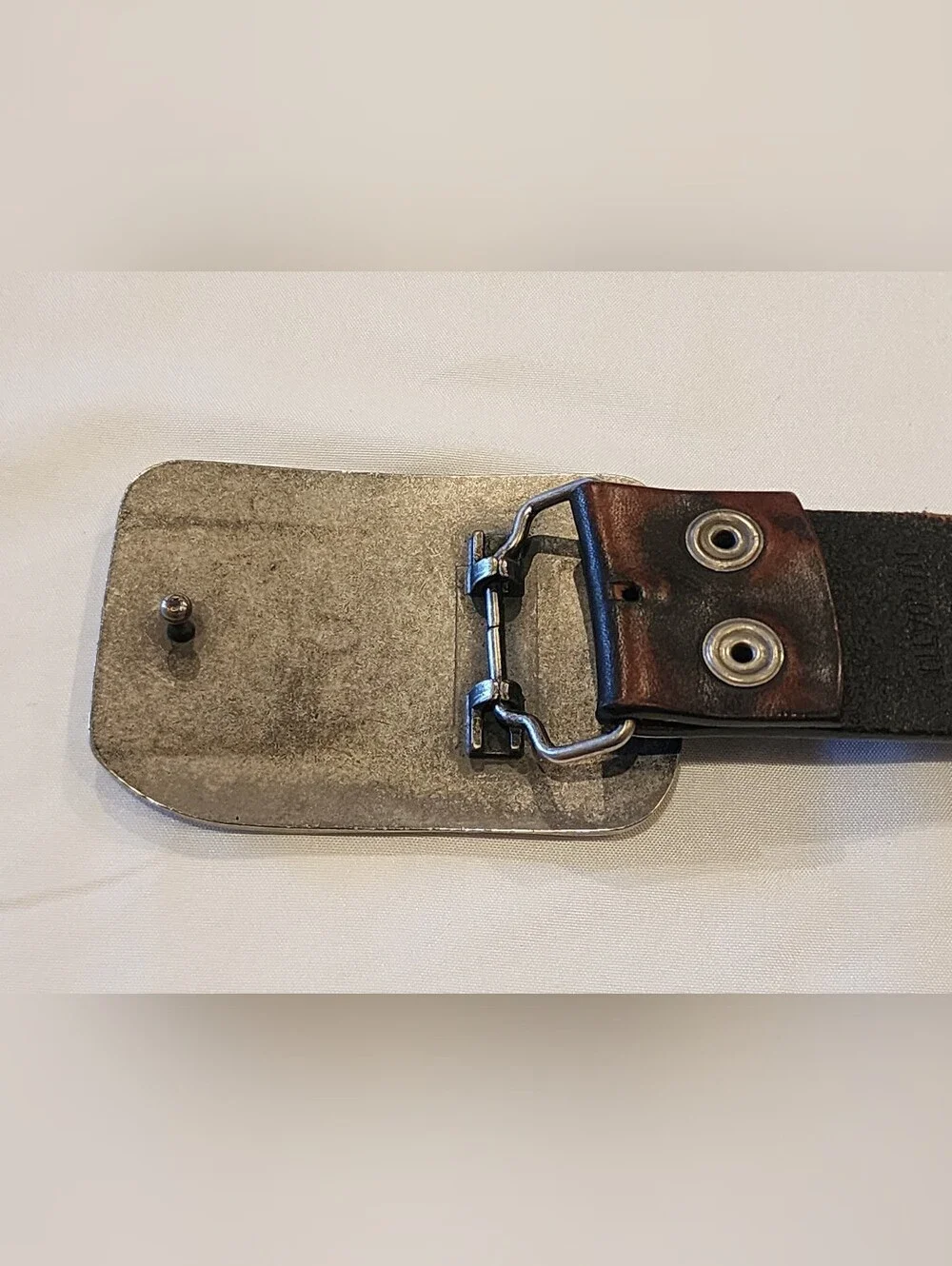 Levi's Black Leather Belt with Signature Metal Buckle Removable